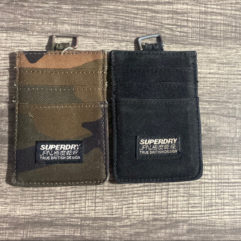 Superdry Black and Camo Wallet Duo